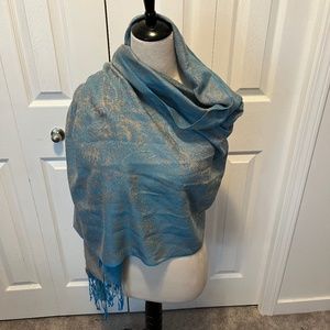 Pashmina blue scarf